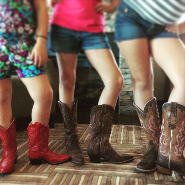 six new cowgirl boots