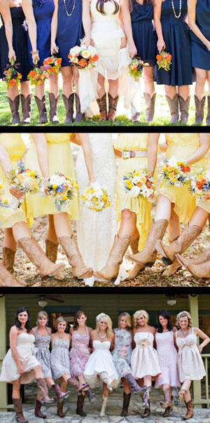 western wedding bridesmaid