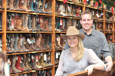 Photo from the Steamboat Pilot - Chris and Lindsay Dillenbeck - New Owners of F.M. Light and Sons - Western Wear Store in Steamboat Springs for Over 100 Years