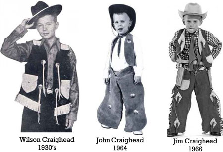Wilson, John and Jim Craighead in Craighead Companies Ads from 1930, 1964 and 1966 | Carried at F.M. Light and Sons in Steamboat Springs, CO | Western Wear 