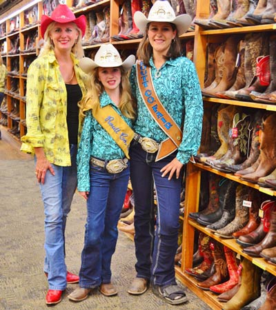 Rodeo Royalty in F.M. LIght and Sons for Rodeo Kickoff Party