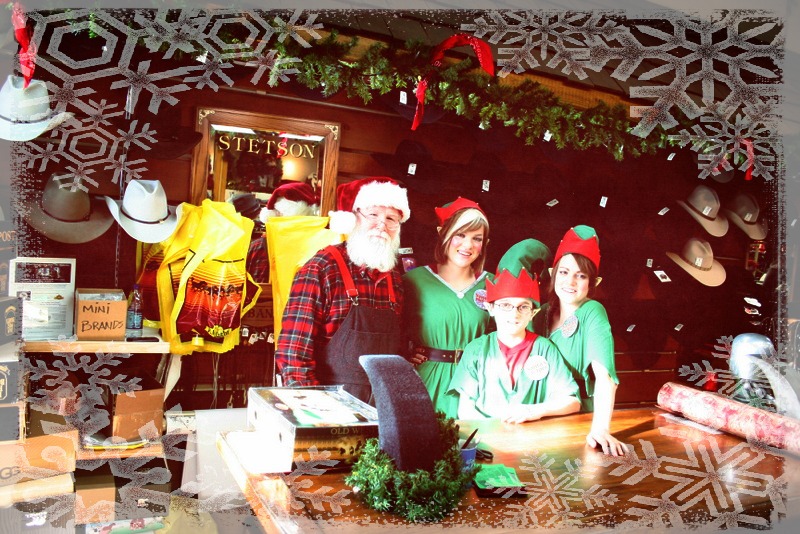 Santa with Christmas Elves in F.M. LIght and Sons