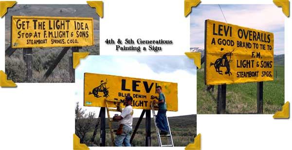 F.M. Light and Sons - Historical Yellow Signs around Steamboat Springs, CO | Family Owned Western Wear for Over 100 Years