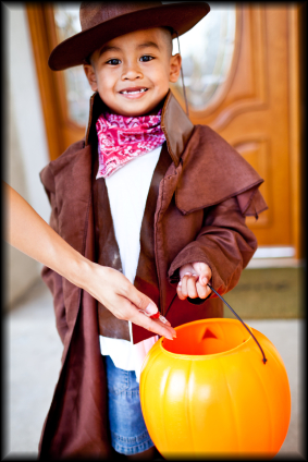 Trick or Treater on Halloween - Cowboy Costume