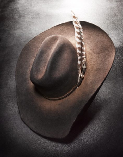 felt or straw cowboy hat