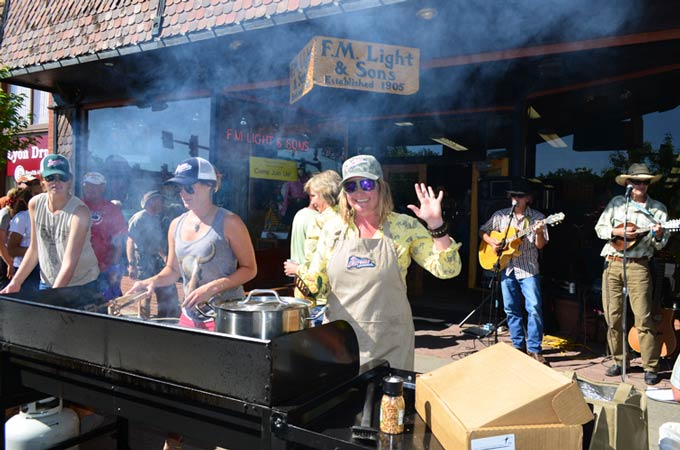 Sweetwood Cattle Company Grilling outside F.M. Light - Rodeo Kick-Off Pary
