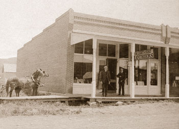 Photo of F.M. Light and Sons in downtown Steamboat Springs, from an article in Western & English Today Magazine 