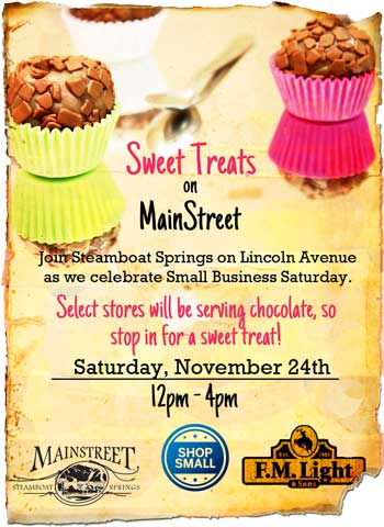Join F.M. Light for Small Business Saturday - Sweet Treats on MainStreet - Chocolate Tasting!